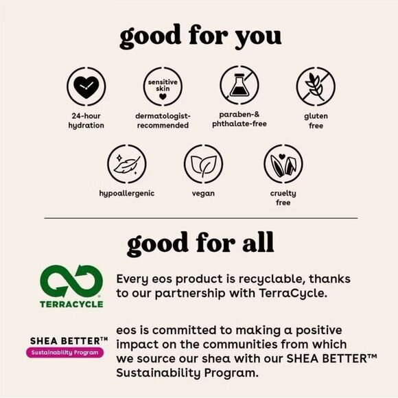 NEW … EOS 24H Moisture Hydration “Vanilla Cashmere” Lotion - Picture 3 of 4